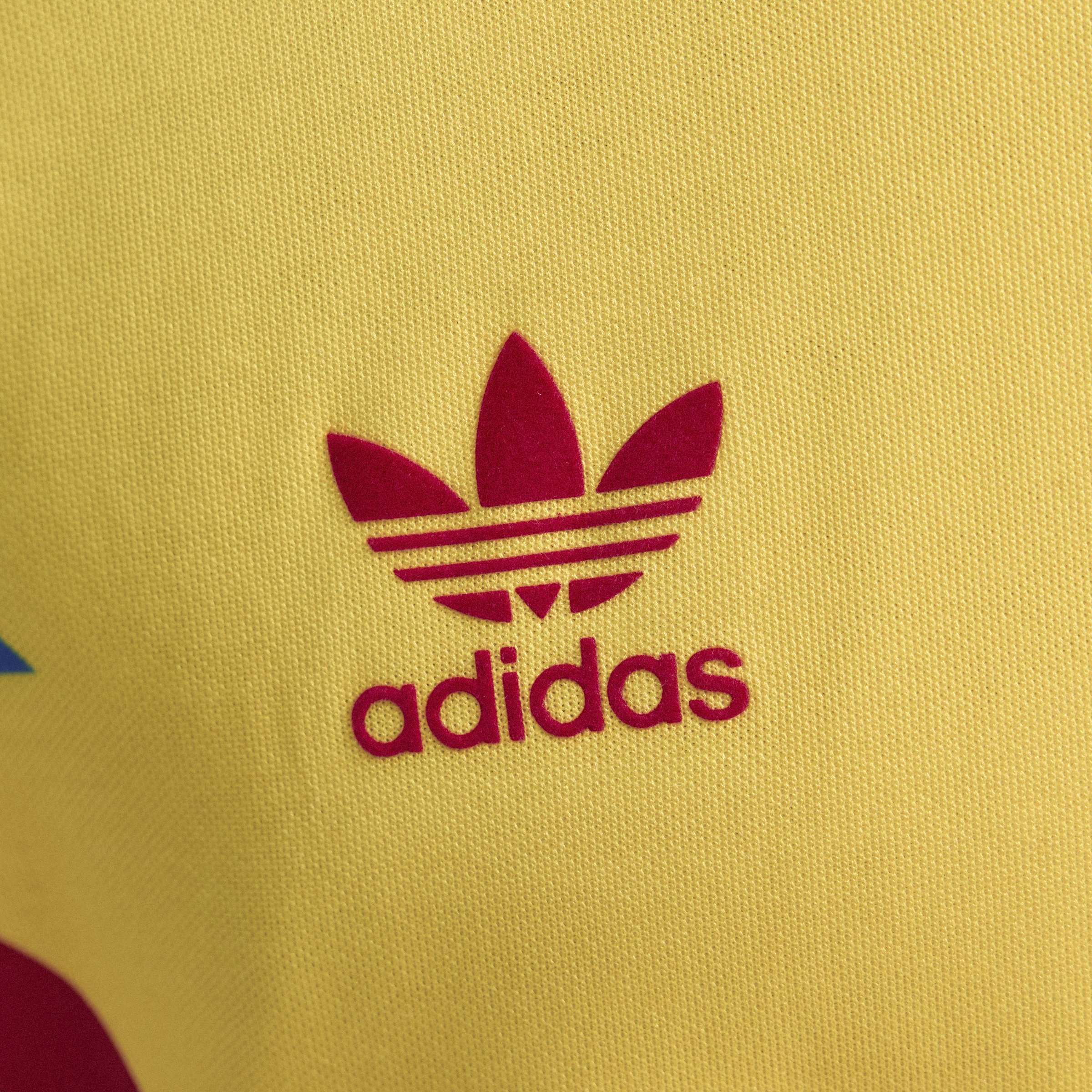 adidas Colombia Away Mens Soccer Jersey 1990 Gold