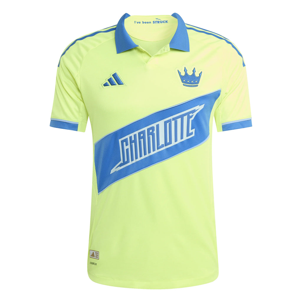 adidas Mens Charlotte FC Third Authentic Soccer Jersey 25 26 Yellow