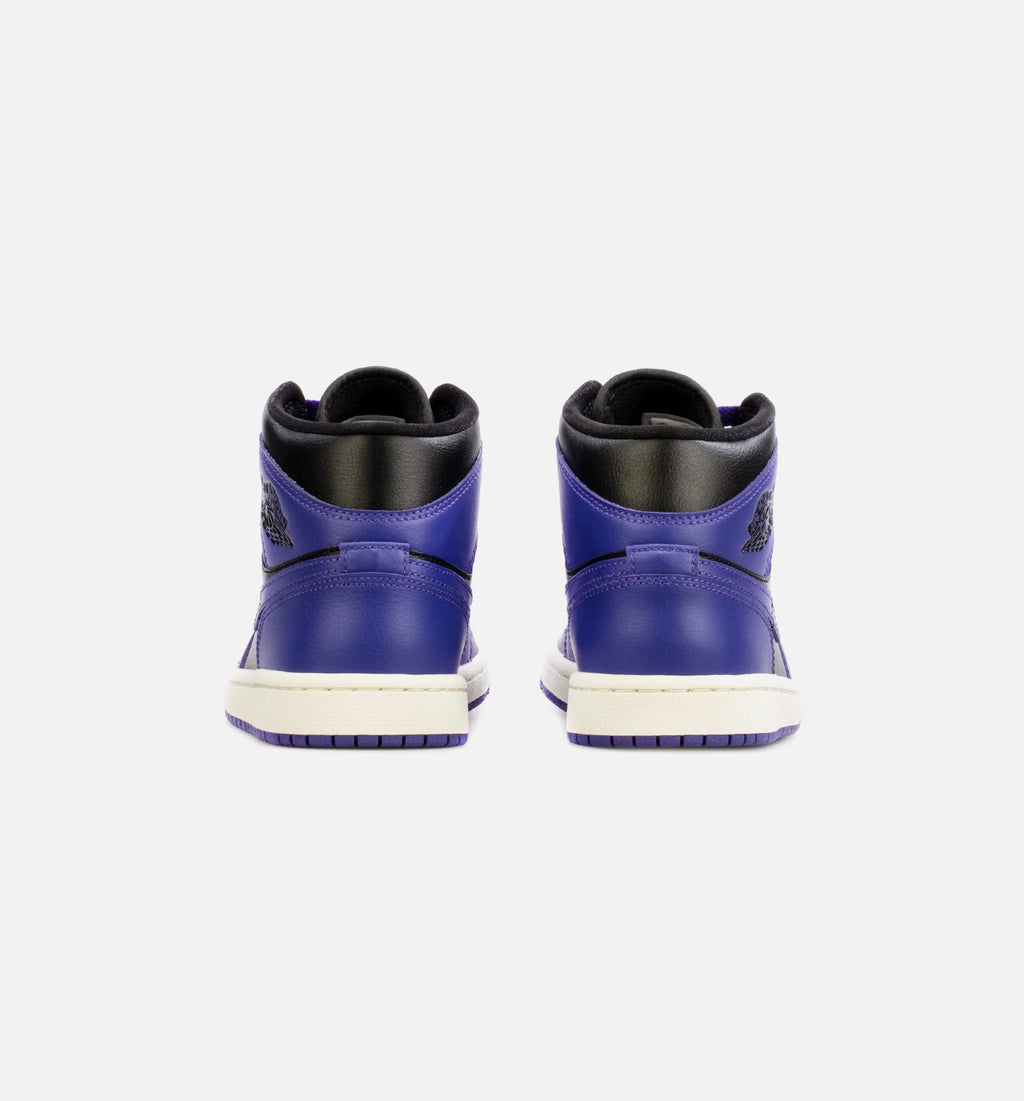 Air Jordan 1 Mid Womens Lifestyle Shoe Black Purple