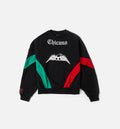 Willy Chavarria x Adidas Fleece Stripe Detailed Mens Crewneck Black