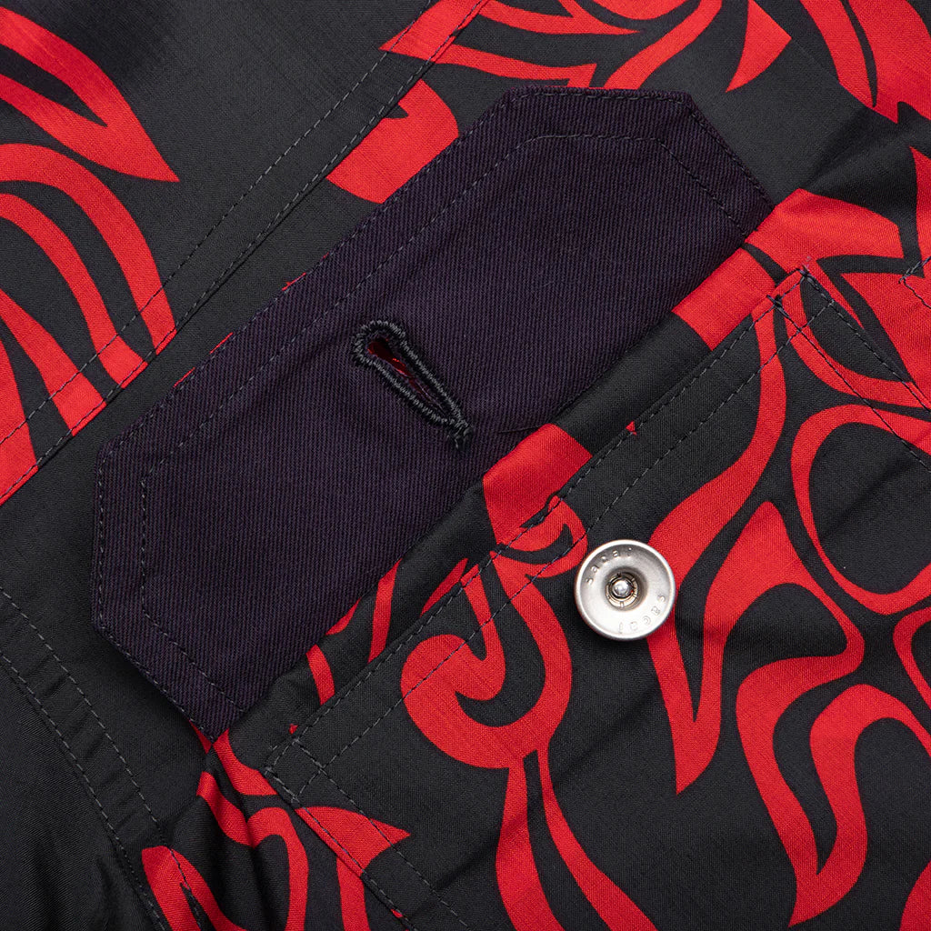 Floral Print Blouson Red