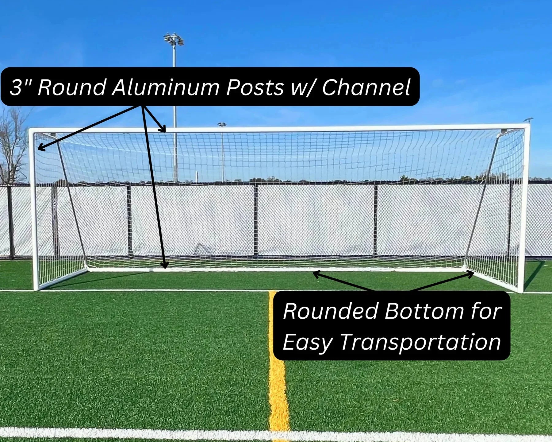 PEVO Park Series Full Size Soccer Goal 8x24