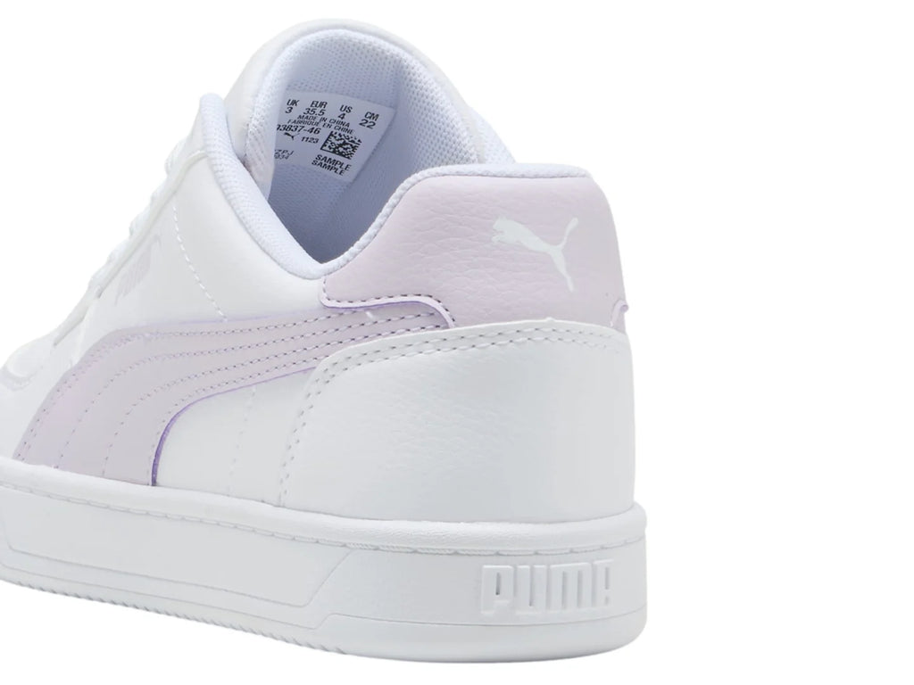 Tenis PUMA Caven 20 Blanco y Lila para Niña