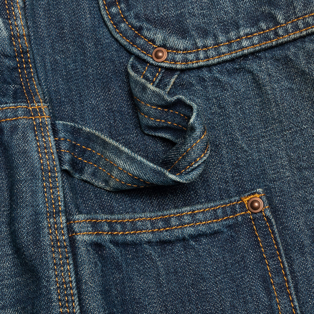 Wide Leg Denim Pants Blue Wash