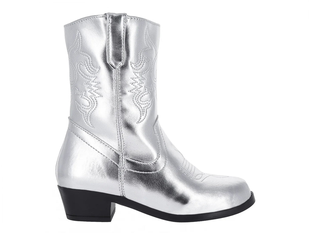 Botas Vaqueras Miroslava Plata Metálico para Niña