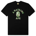 BAPE Check College Tee Black Green
