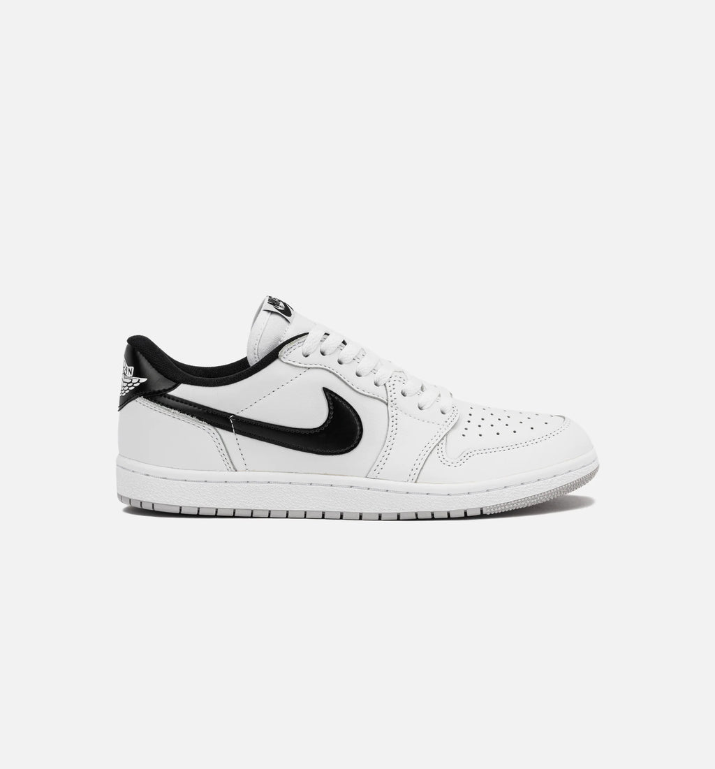 Air Jordan 1 Low 85 Metallic Black Mens Lifestyle Shoe White Black Neutral Grey
