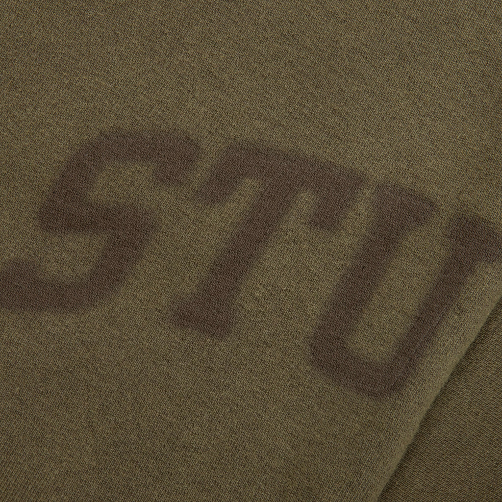 Faded Graphic Fleece Pant Olive