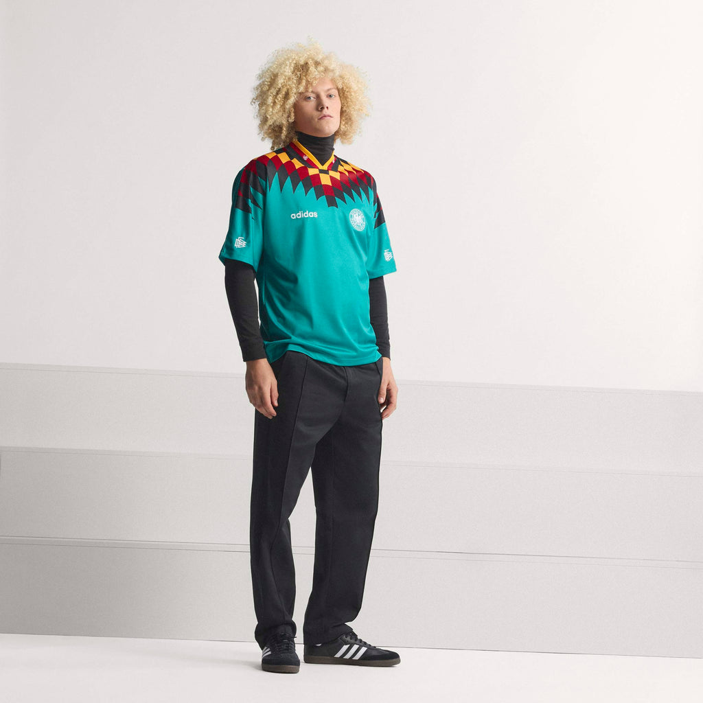 adidas Germany Away 1994 Mens Soccer Jersey Green Black Red