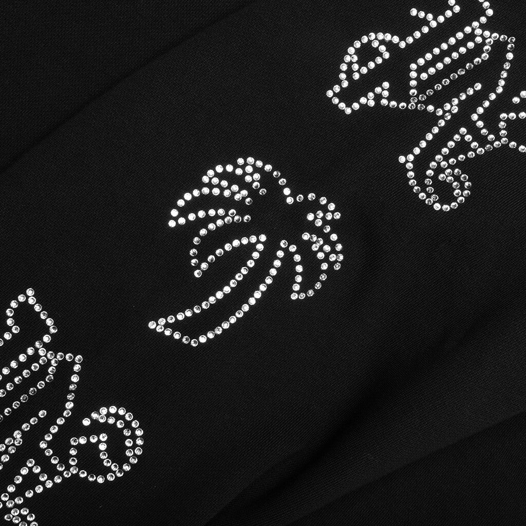 New Gothic Studded Crew Black Silver