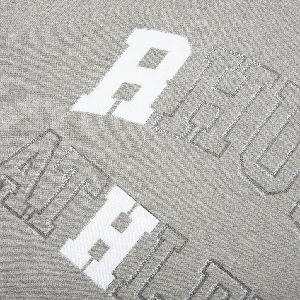 Rhude Athletic Hoodie Heather Grey White