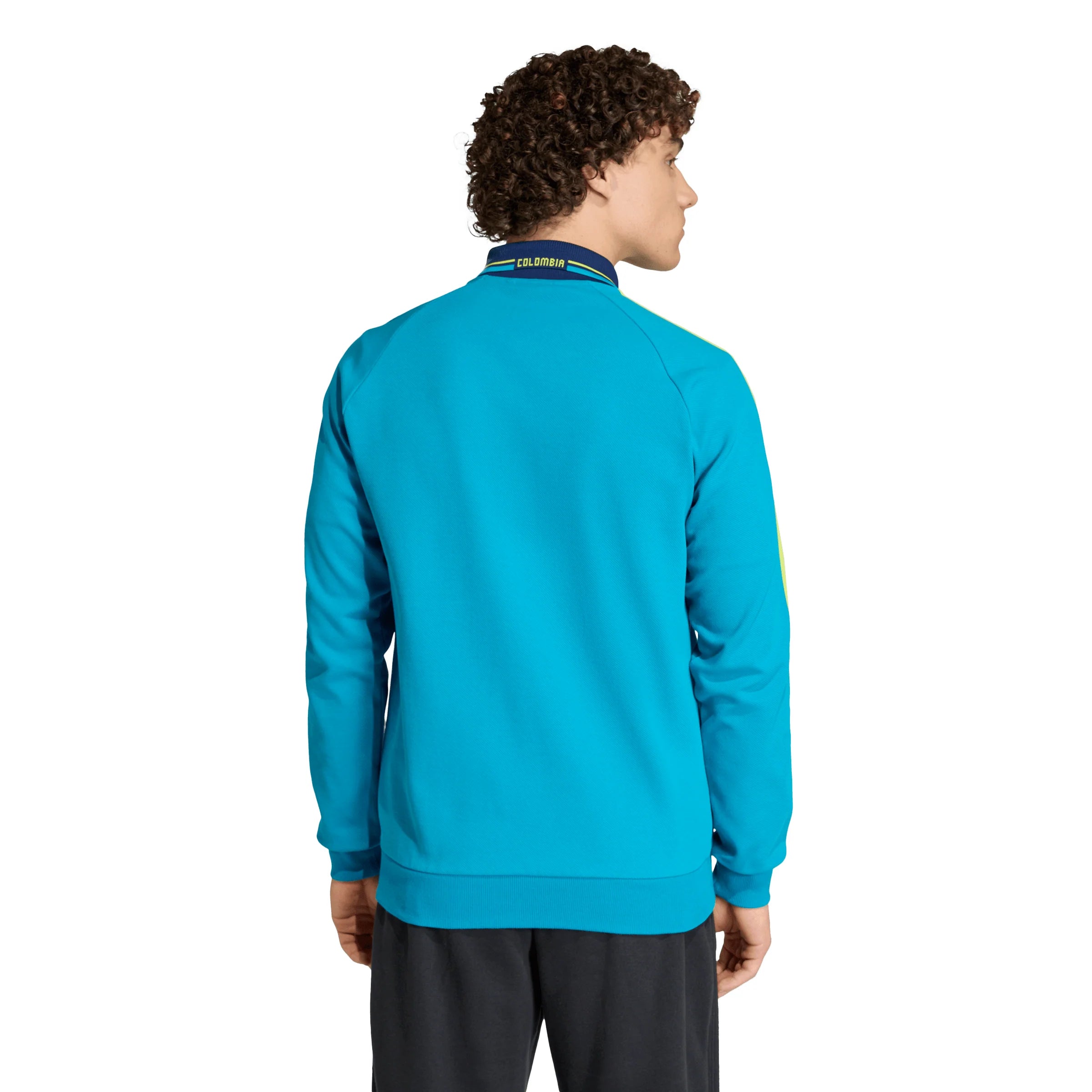 adidas Colombia Away Anthem Mens Soccer Jacket Turquoise