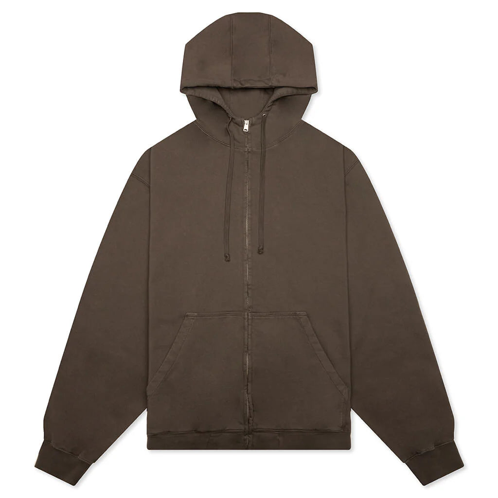 Zip Up Sweat Hoodie Mink