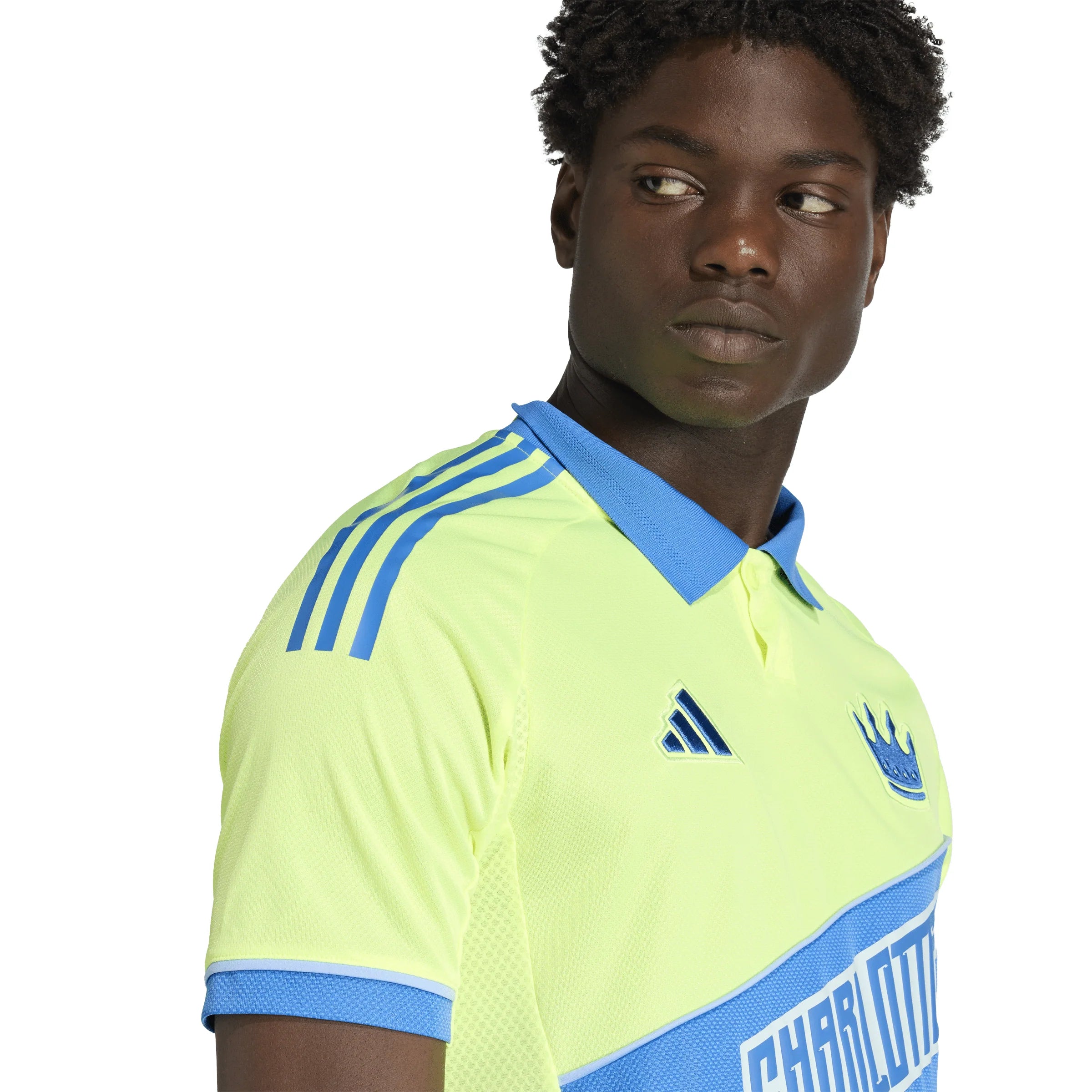 adidas Mens Charlotte FC Third Authentic Soccer Jersey 25 26 Yellow