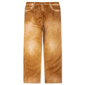 Garment Dyed Flock Denim Trousers Moccasin