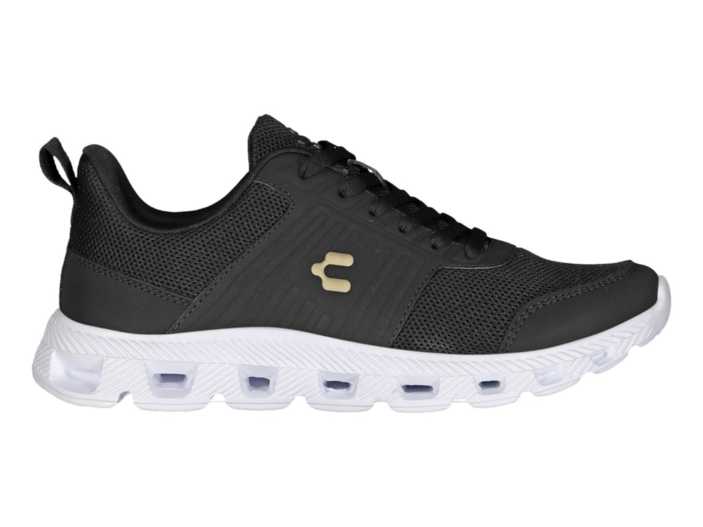 Tenis Charly Light Sport Negro y Dorado para Mujer