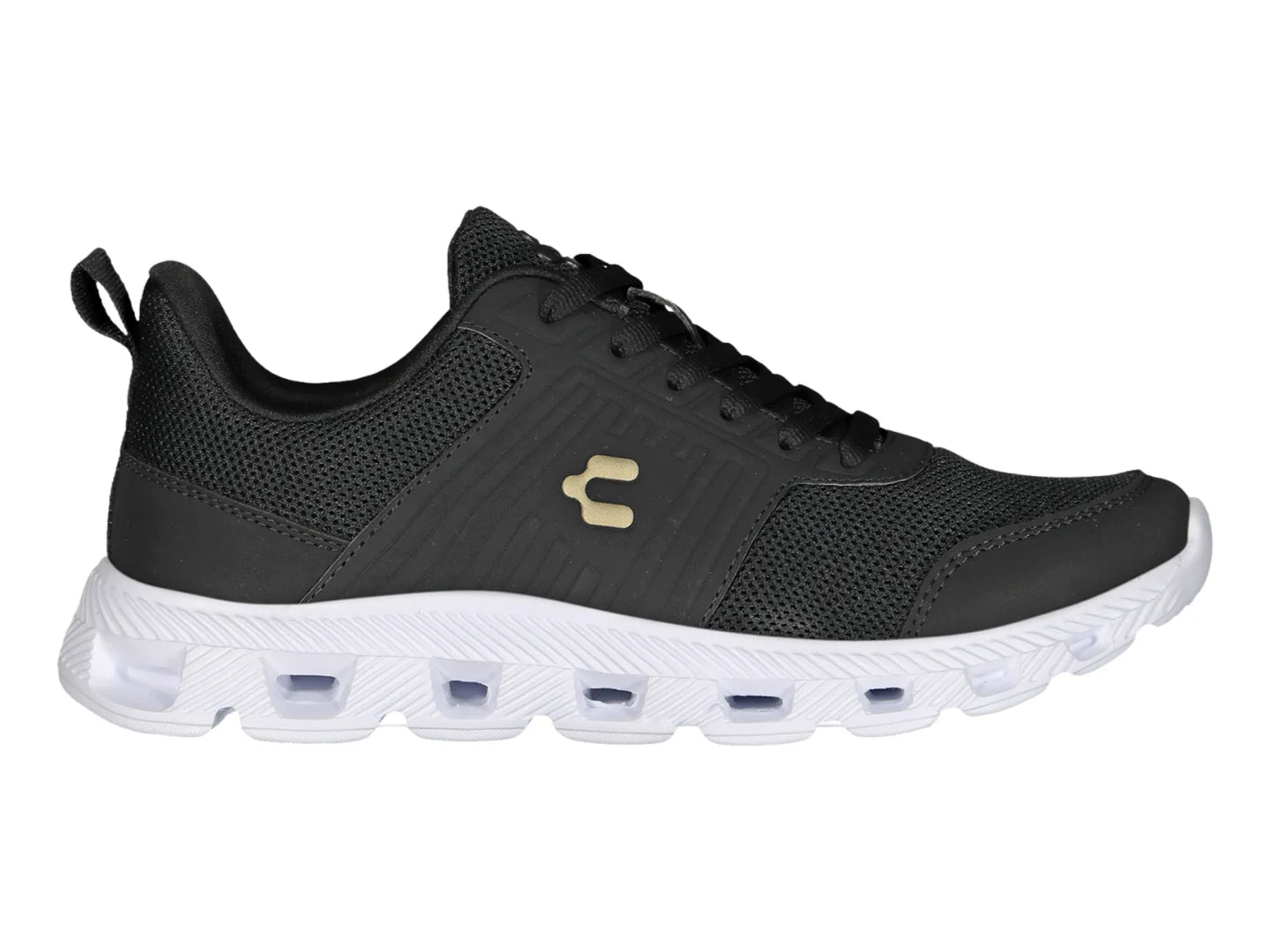 Tenis Charly Light Sport Negro y Dorado para Mujer