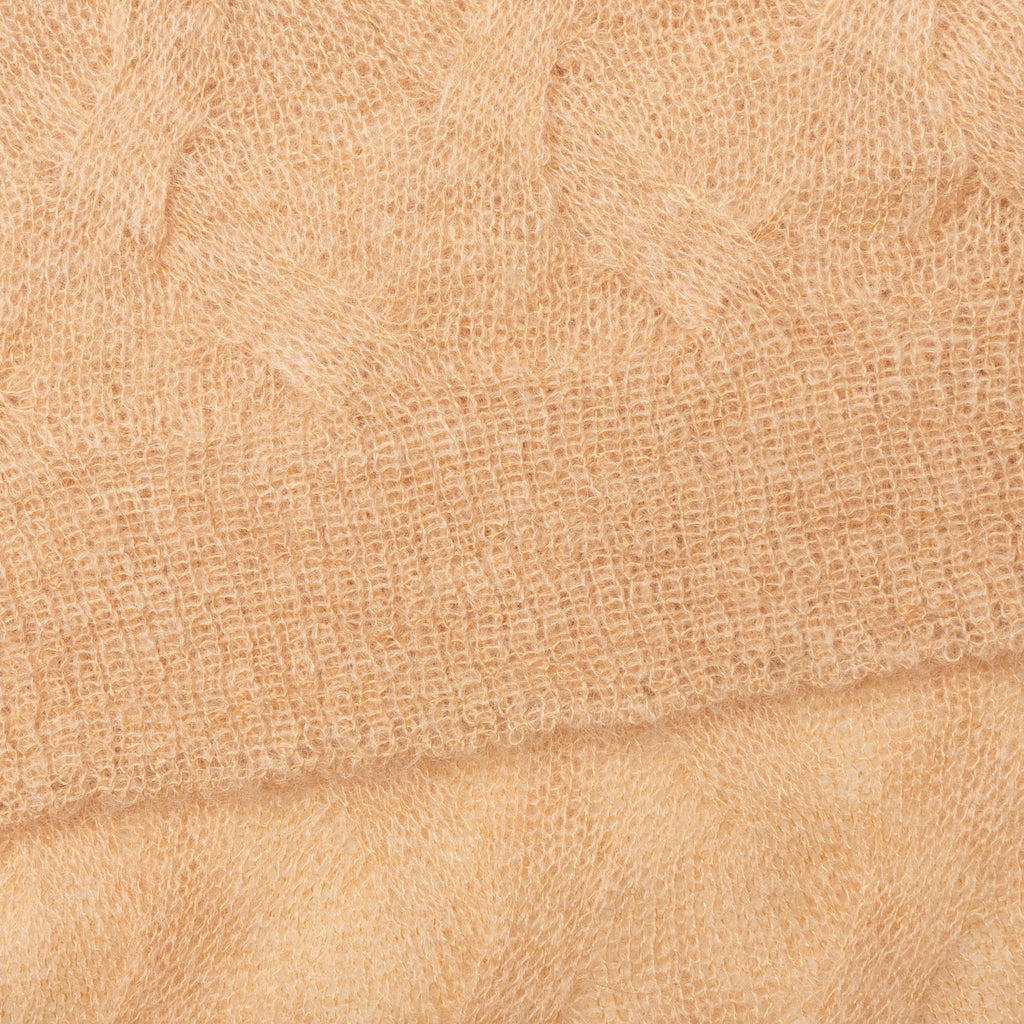 Loose Knit Cross Cable Sand