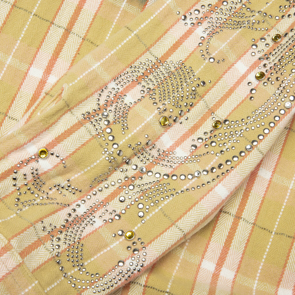 Crystal Flannel Shirt Green Yellow
