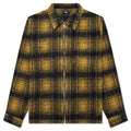 Wool Plaid Zip Shirt Yellow