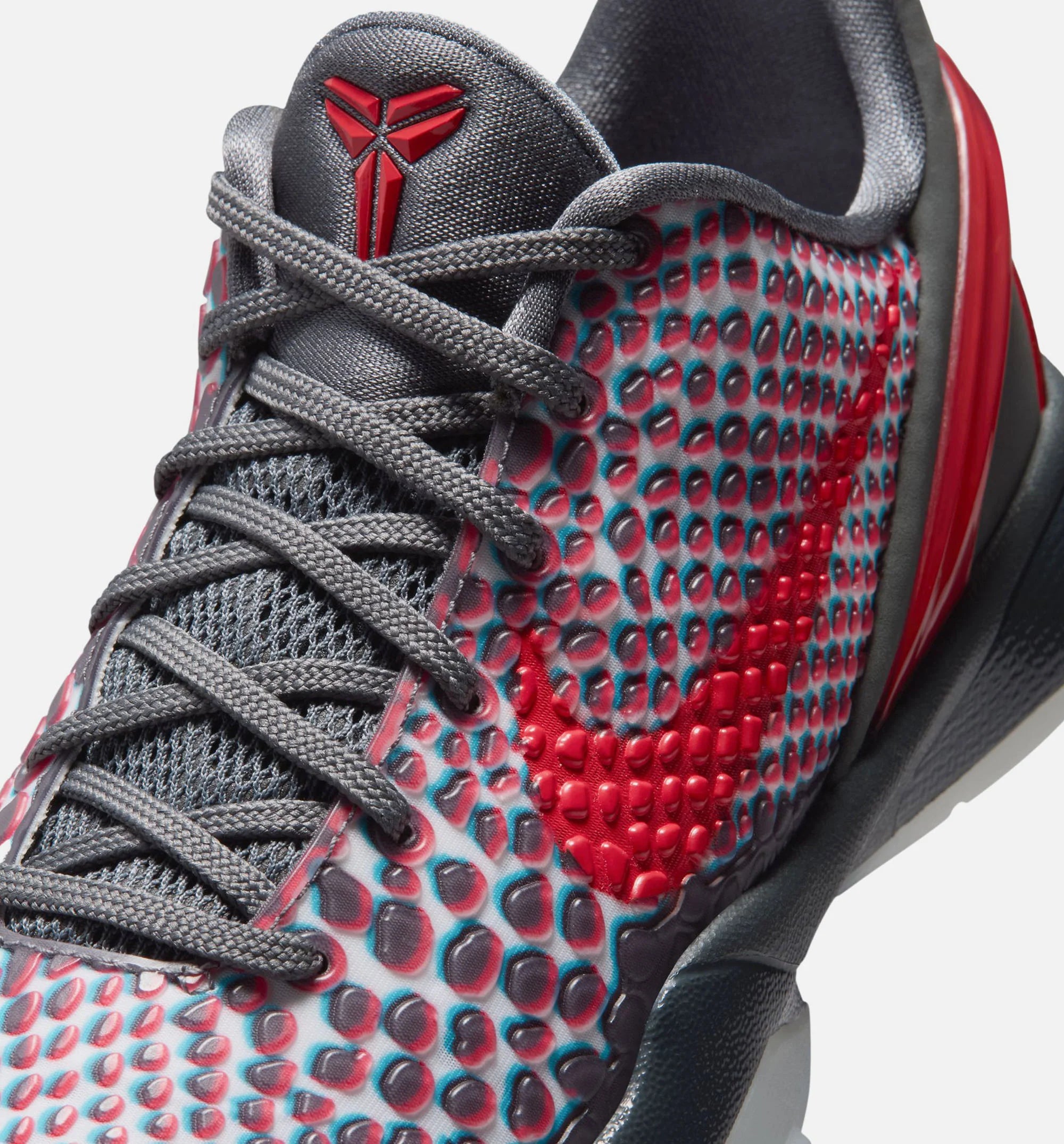 Kobe 6 3D All Star Grade School Basketball Shoe Dark Grey Chlorine Blue Daring Red