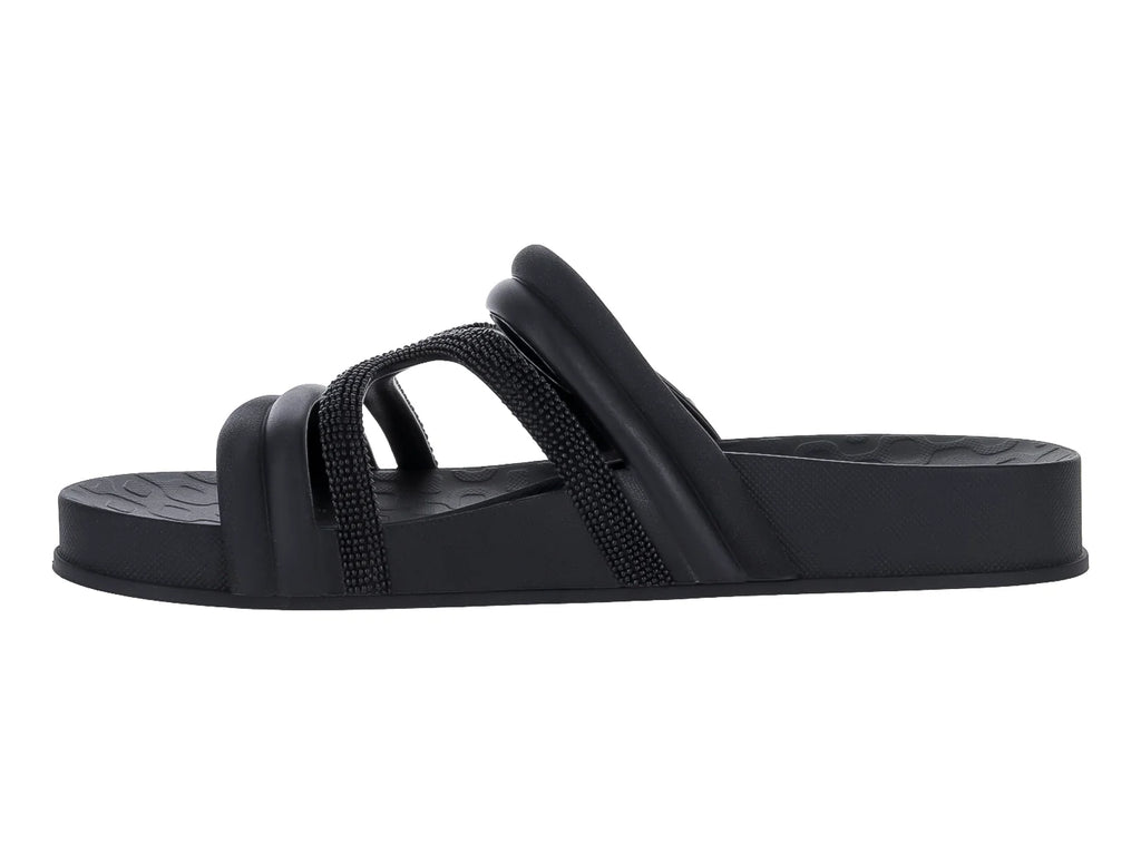 Sandalias Ipanema Slide Negro y Marrón para Mujer