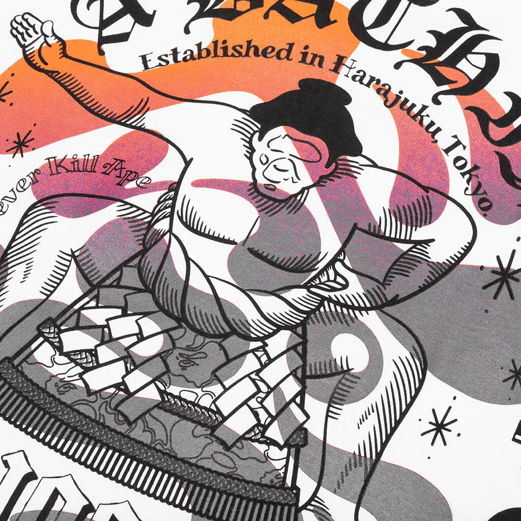 Japan Culture Sumo Tee White