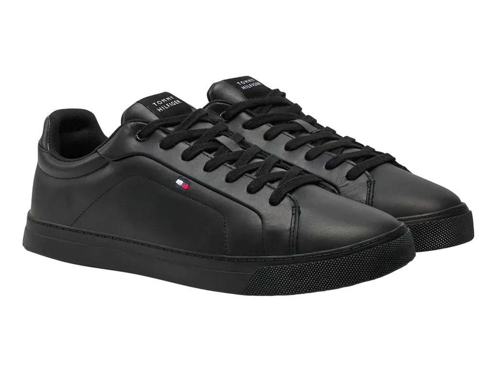 Tenis Tommy Hilfiger Icon Court LTH Flag Negro para Hombre
