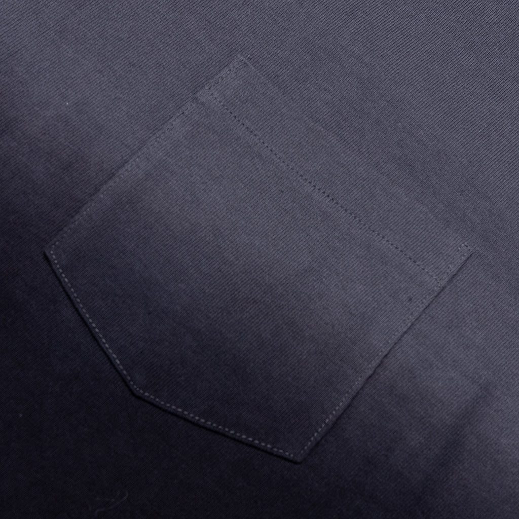 Garment Dye Cotton Jersey L S T Shirt Black