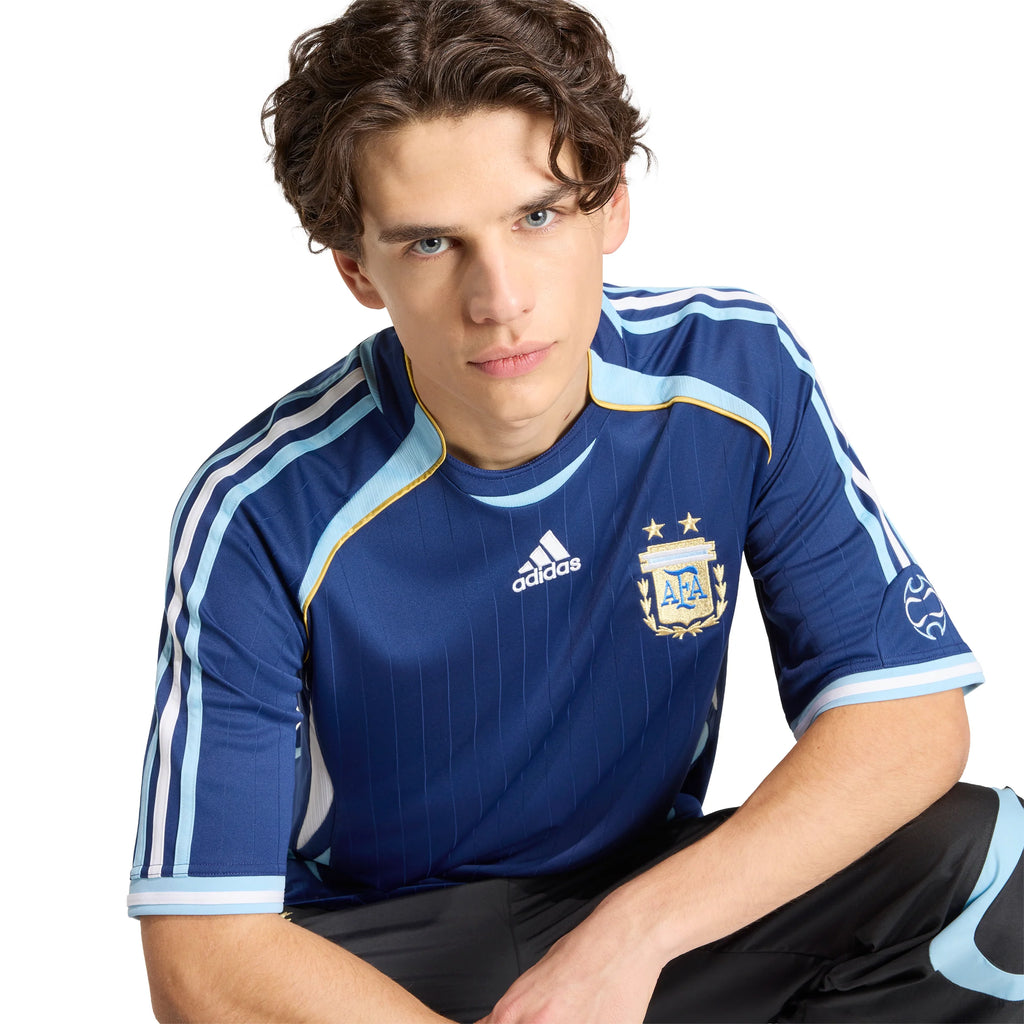 adidas Argentina Away Mens Soccer Jersey 2006 Dark Blue
