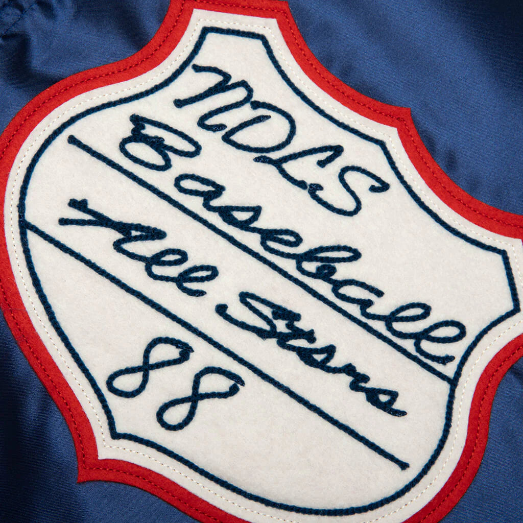 Poly Sateen Stadium Jacket Navy