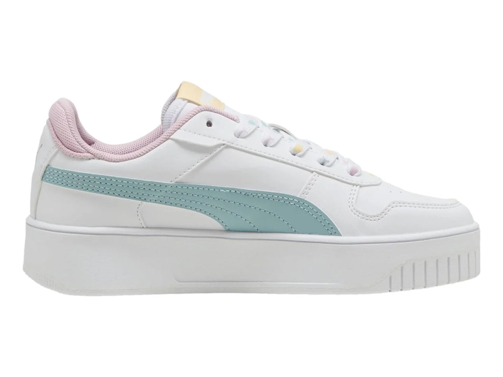 Tenis PUMA Carina Street Lacey Blanco Menta y Rosa para Niña