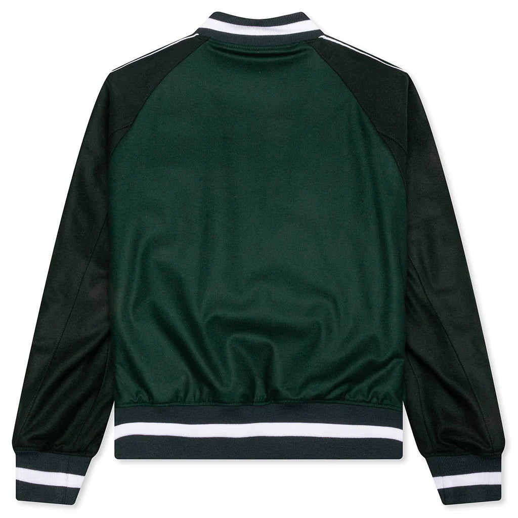 College Varsity Wool Jacket Dark Green