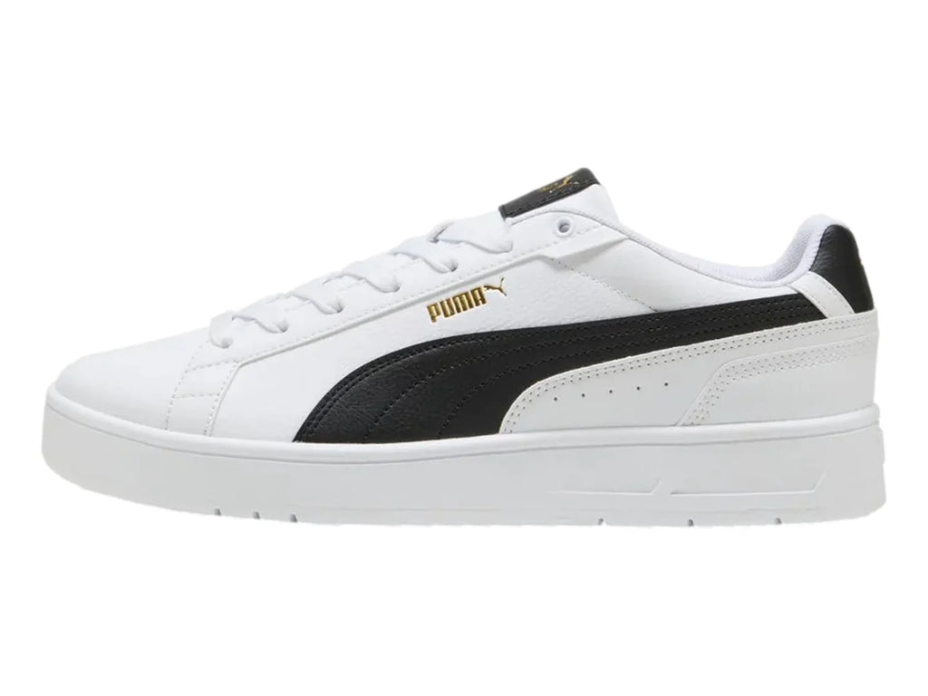 Tenis PUMA Court Classico Blanco Negro y Dorado para Hombre