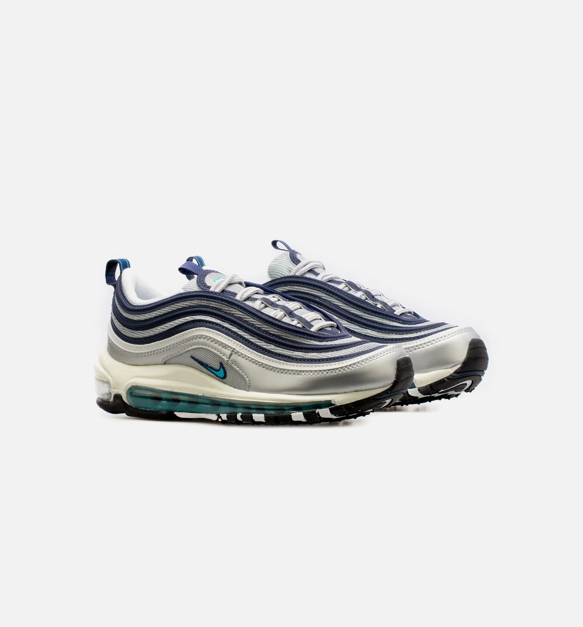 Air Max 97 Metallic Silver Chlorine Blue Womens Lifestyle Shoe Grey Blue