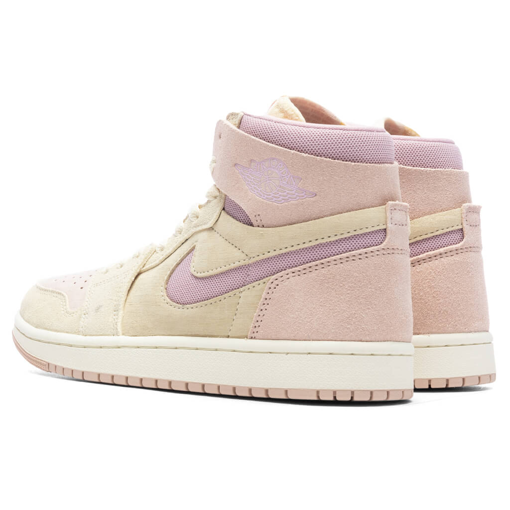 Womens Air Jordan 1 Zoom CMFT 2 Muslin Plum Chalk Particle Beige Sail