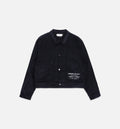 Cord Button Up Mens Jacket Black