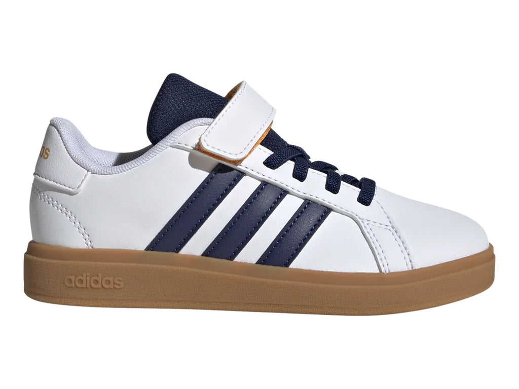 Tenis Adidas Grand Court 20 Blanco y Azul para Niño