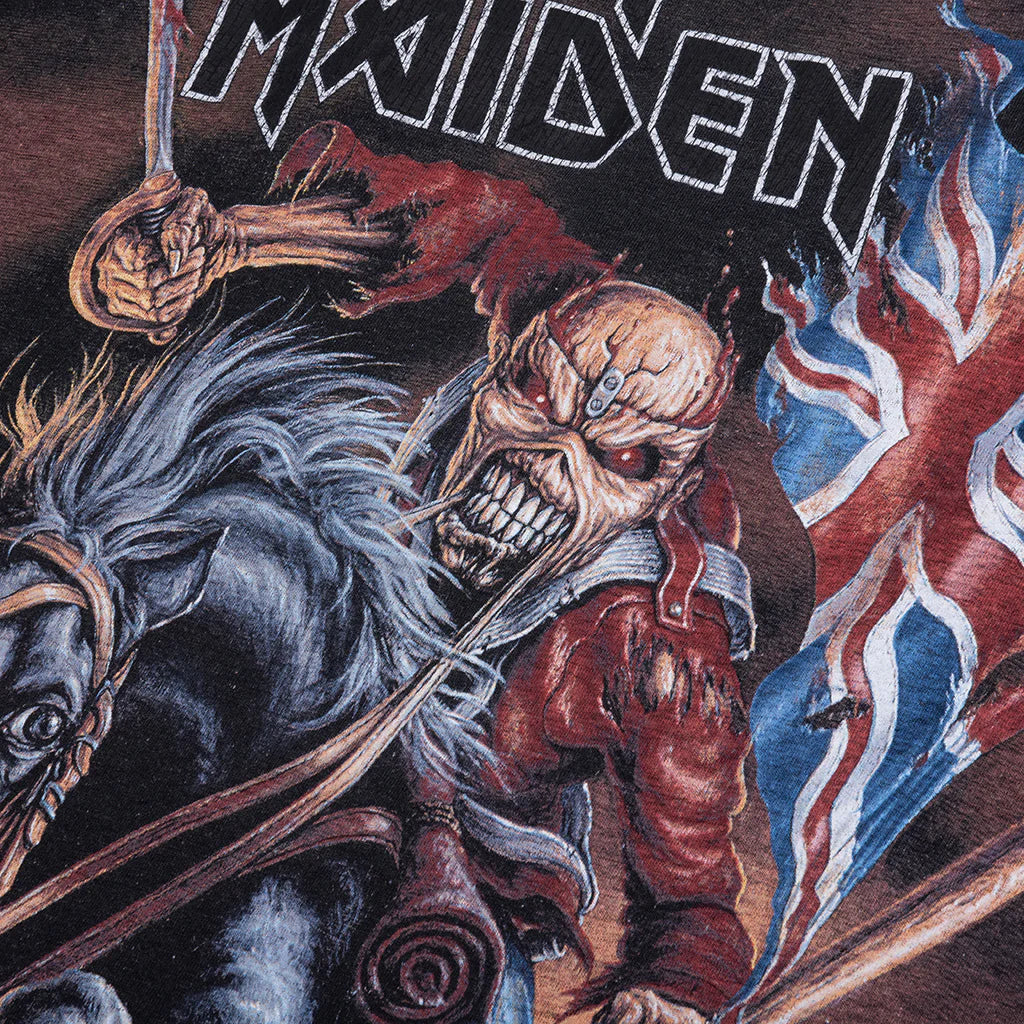 Represent x Iron Maiden Steed T Shirt Stained Black
