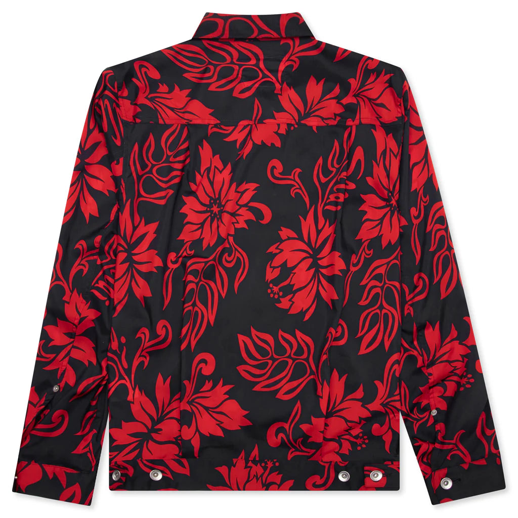 Floral Print Blouson Red