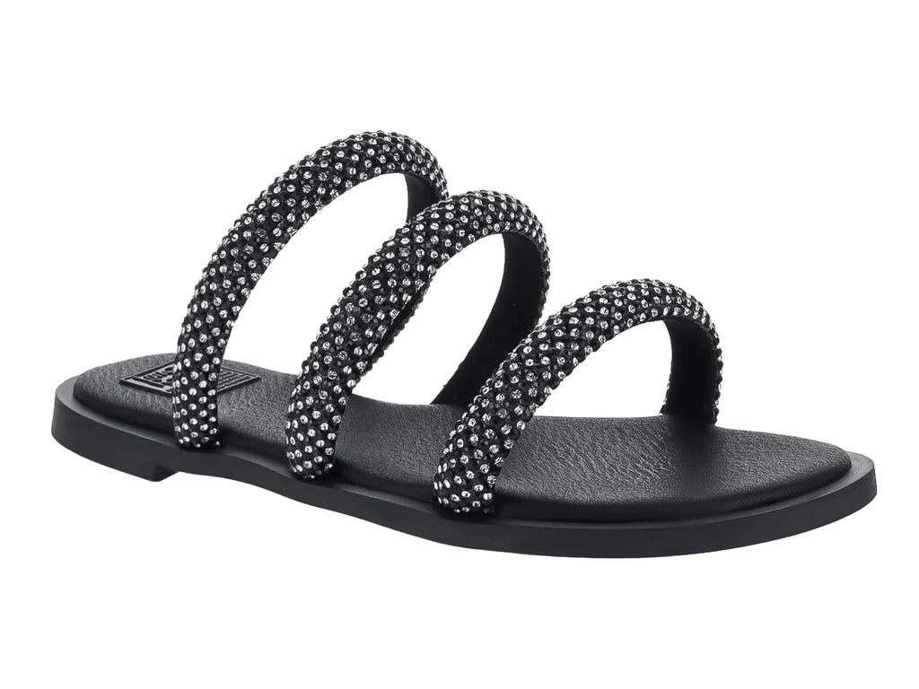 Sandalias Luna Rosa Negro Plata para Mujer