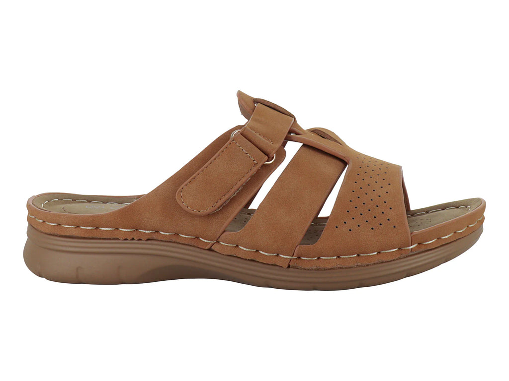 Sandalias Comfort Fit Camel para Mujer