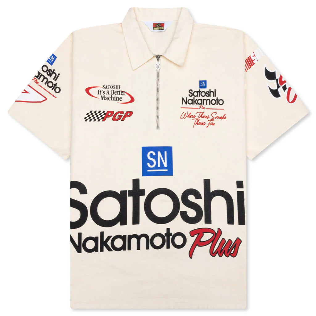 Satoshi Mechanic Half Zip Vintage Cream