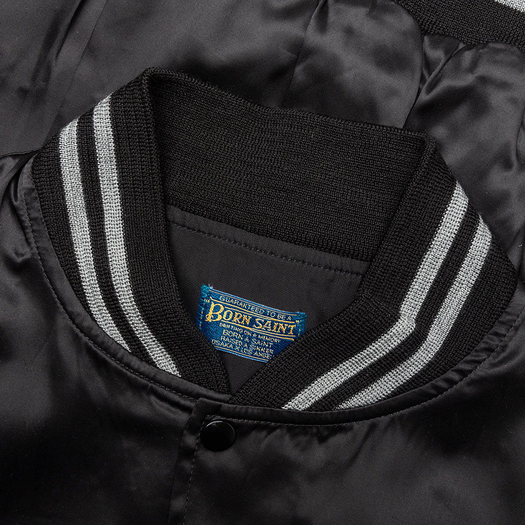 Saint Michael x Born x Raised Satin Jacket Black Grey