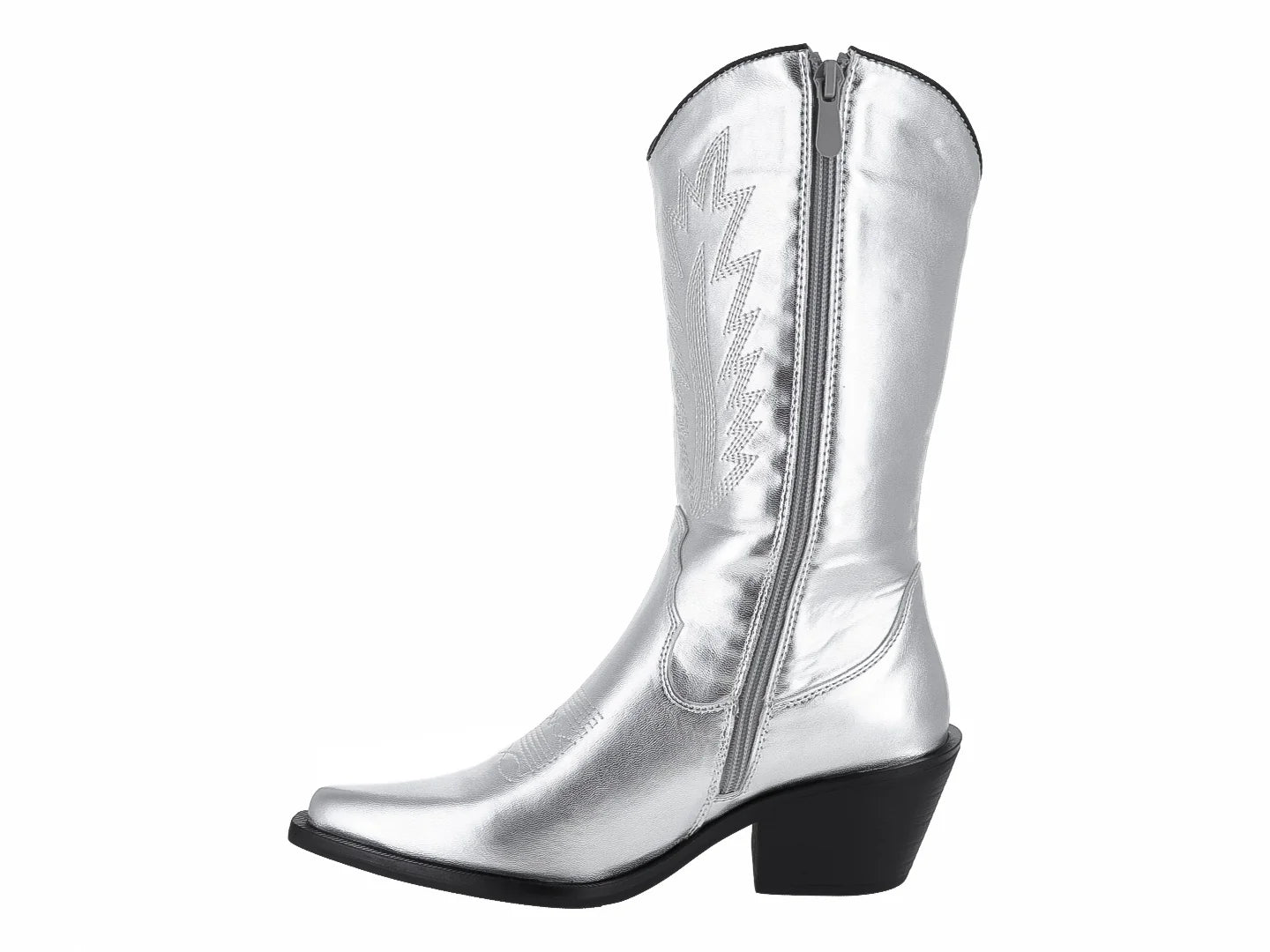 Botas Vaqueras ROZE Plateadas para Mujer