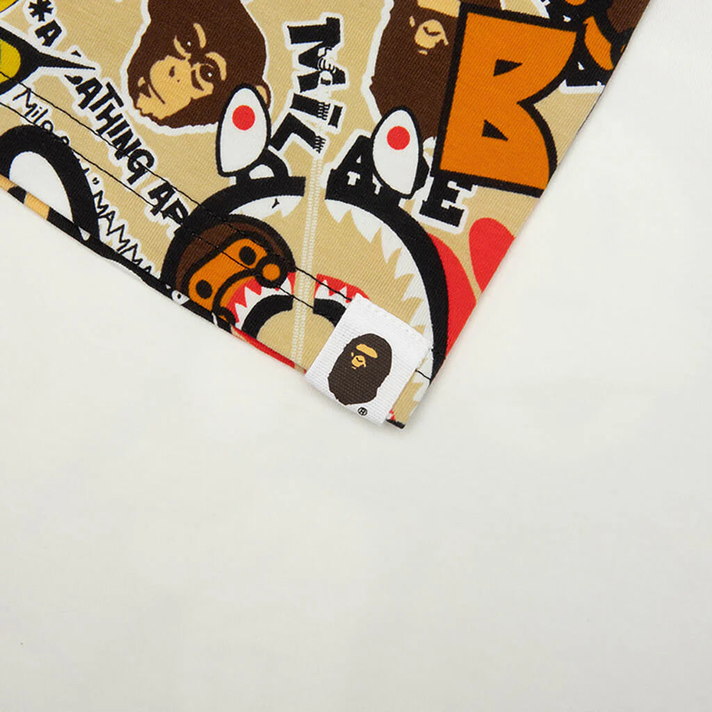 Kids Bape Milo Assorted Print Tee White