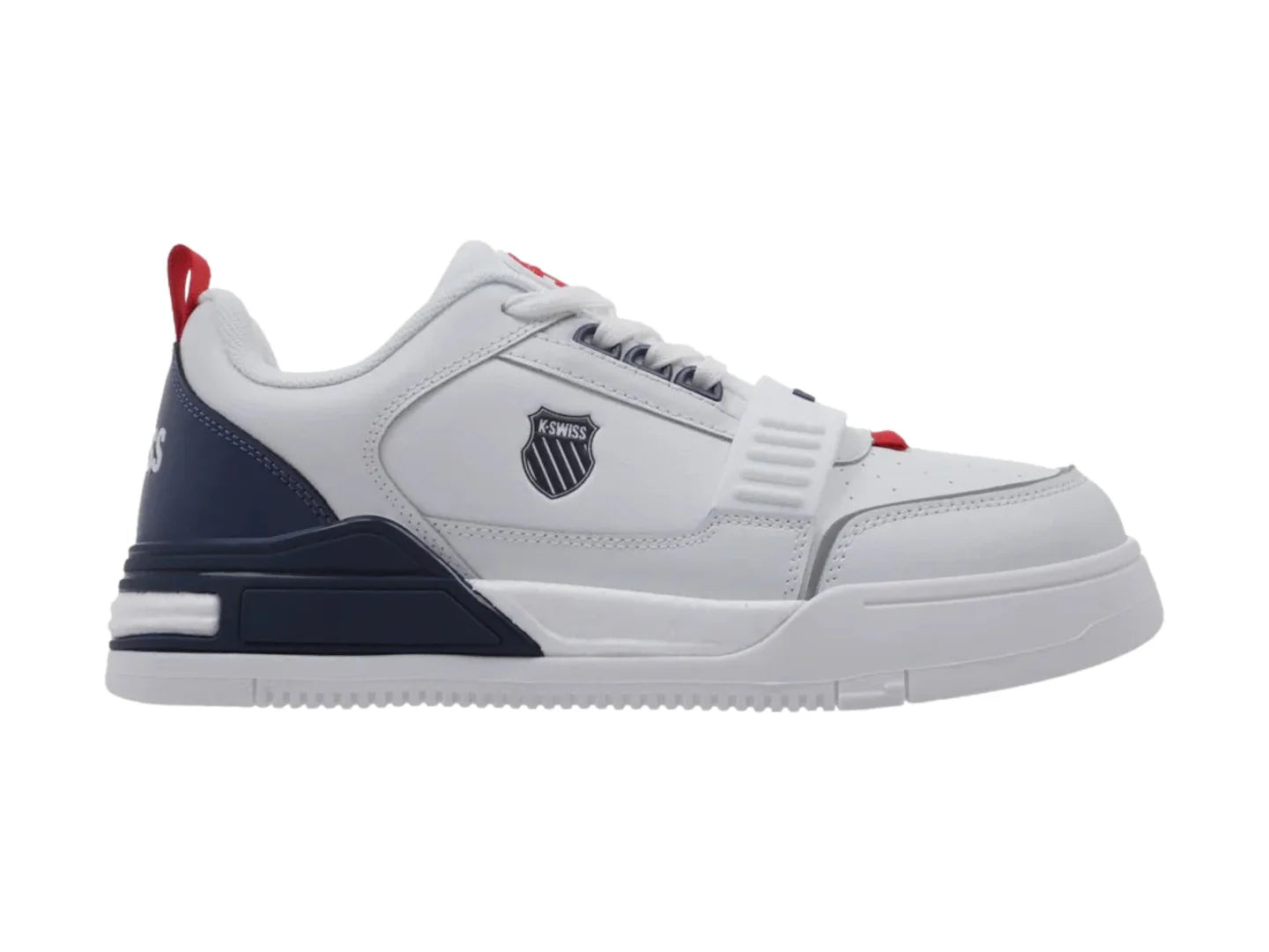 Tenis K Swiss Fonte Blanco Azul Marino y Rojo para Hombre