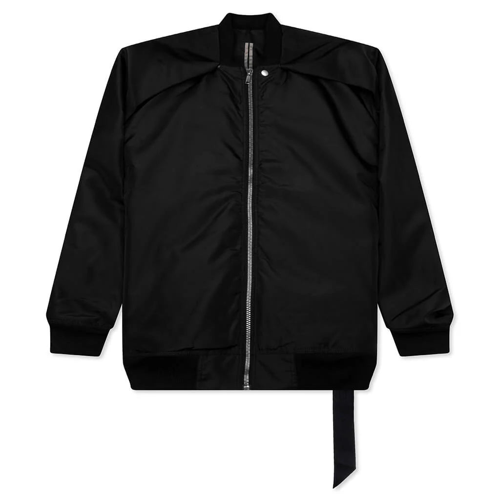 Jumbo Convertible Peter Padded Flight Bomber Jacket Black