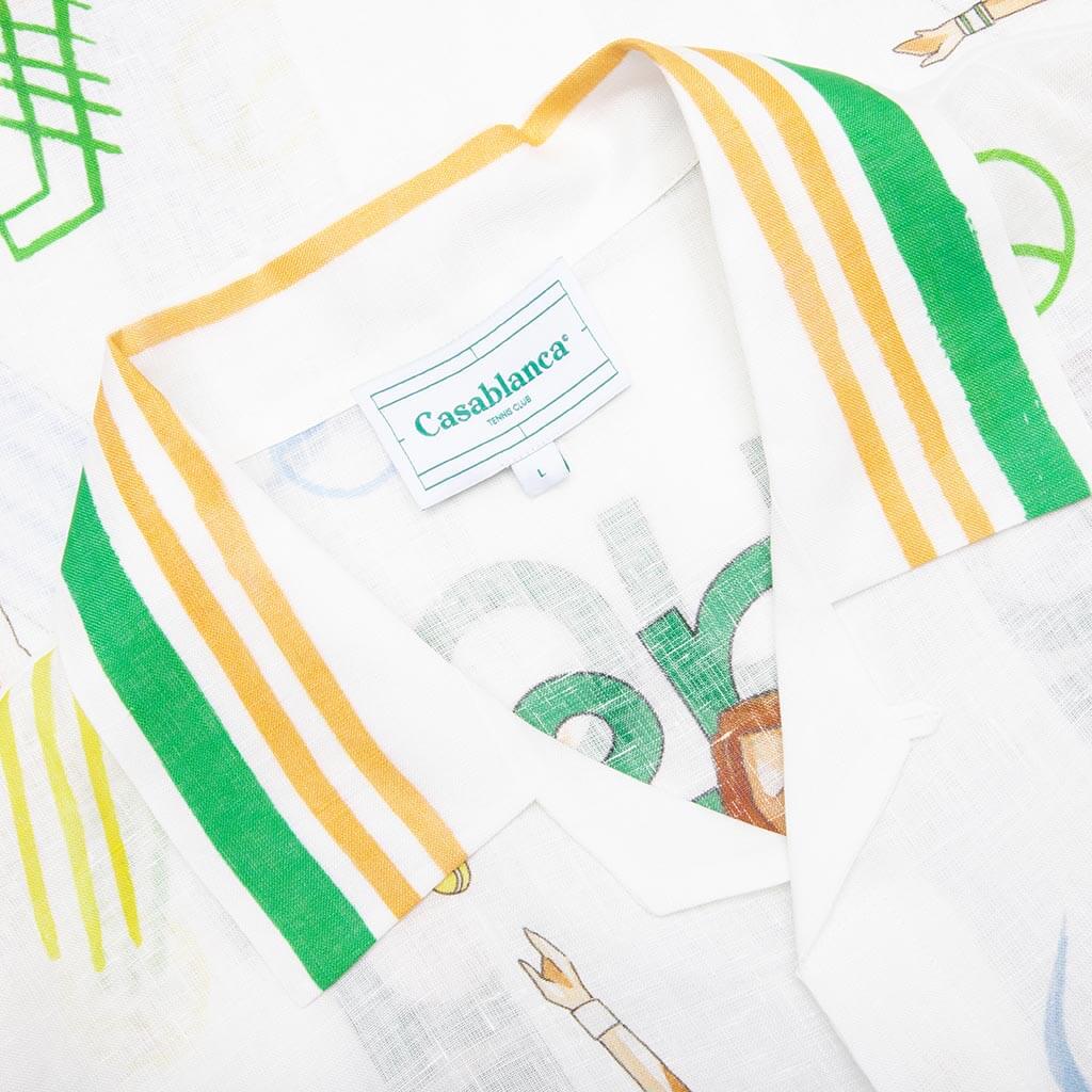 Cuban Collar S S Shirt Tennis Play Icon