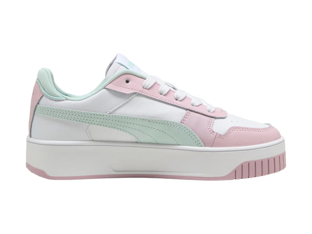 Tenis PUMA Carina Street Blanco y Colores Pastel para Niña